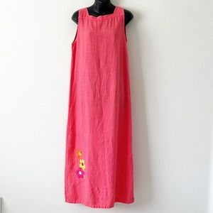 100% Linen Lagenlook Casual Comfort Dress